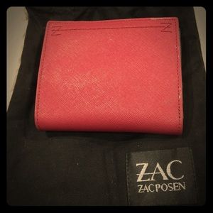 Zac Posen red leather wallet